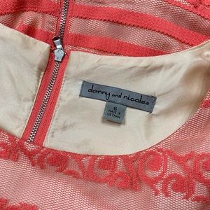Size 6 Danny and Nicole Coral Striped Dress